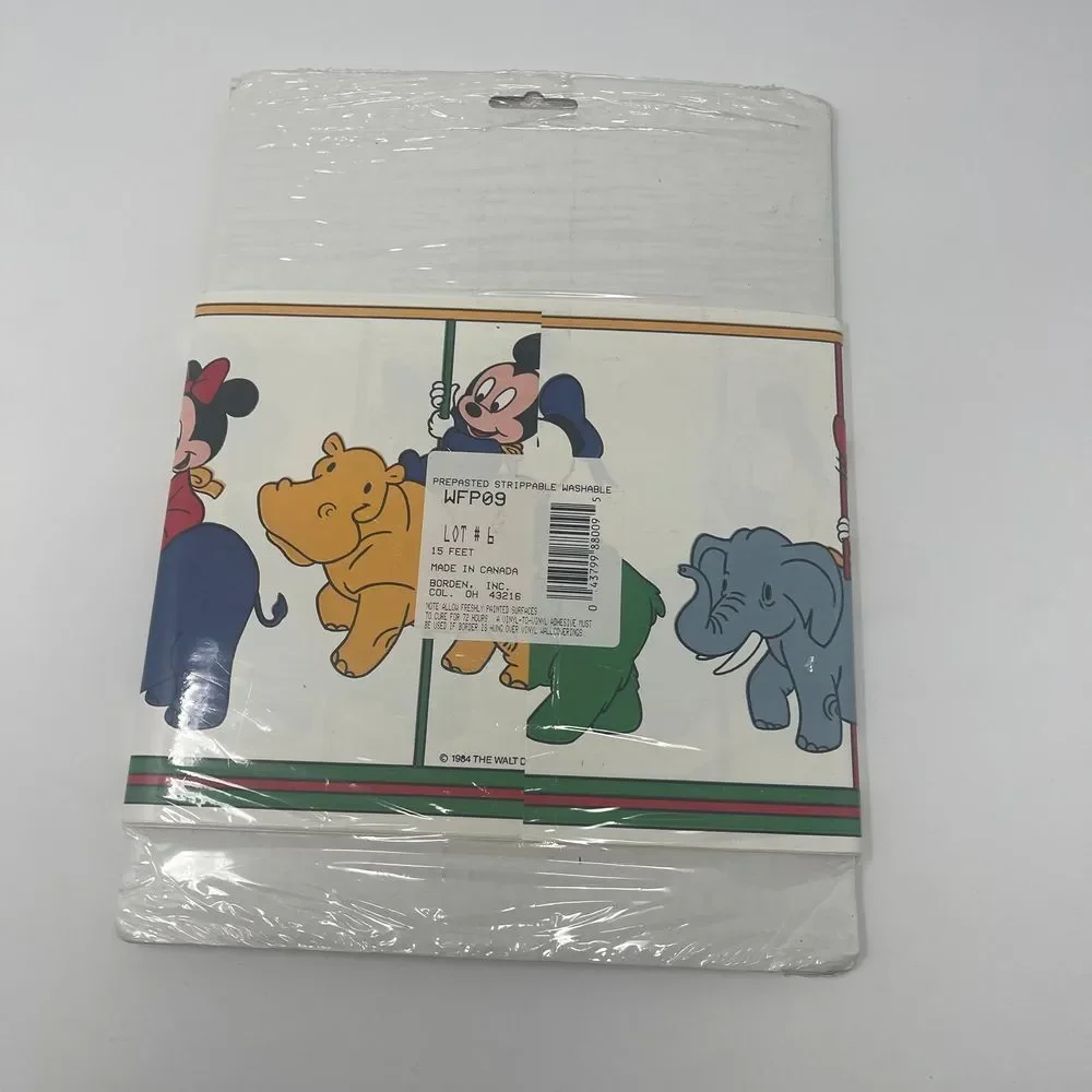 Disney Babies Wallpaper Border 15‎ Feet 5 yards Mickey Minnie Goofy Carousel